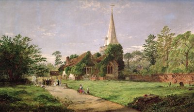 Stoke Poges Church by Jasper Francis Cropsey
